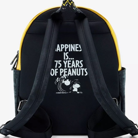 Sale! Loungefly Peanuts 75th Anniversary Character Metallic Mini Backpack new! - Picture 4 of 4